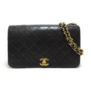 Chanel Matelasse Single Flap Chain Lambskin Black